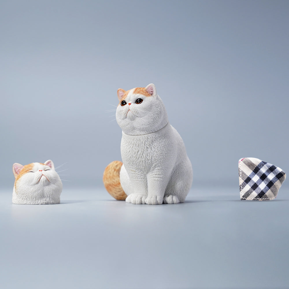 JXK113 Garfield-Katzenstatue mit austauschbarem Kopf, Geschenk für Katzenliebhaber von JXK Studio