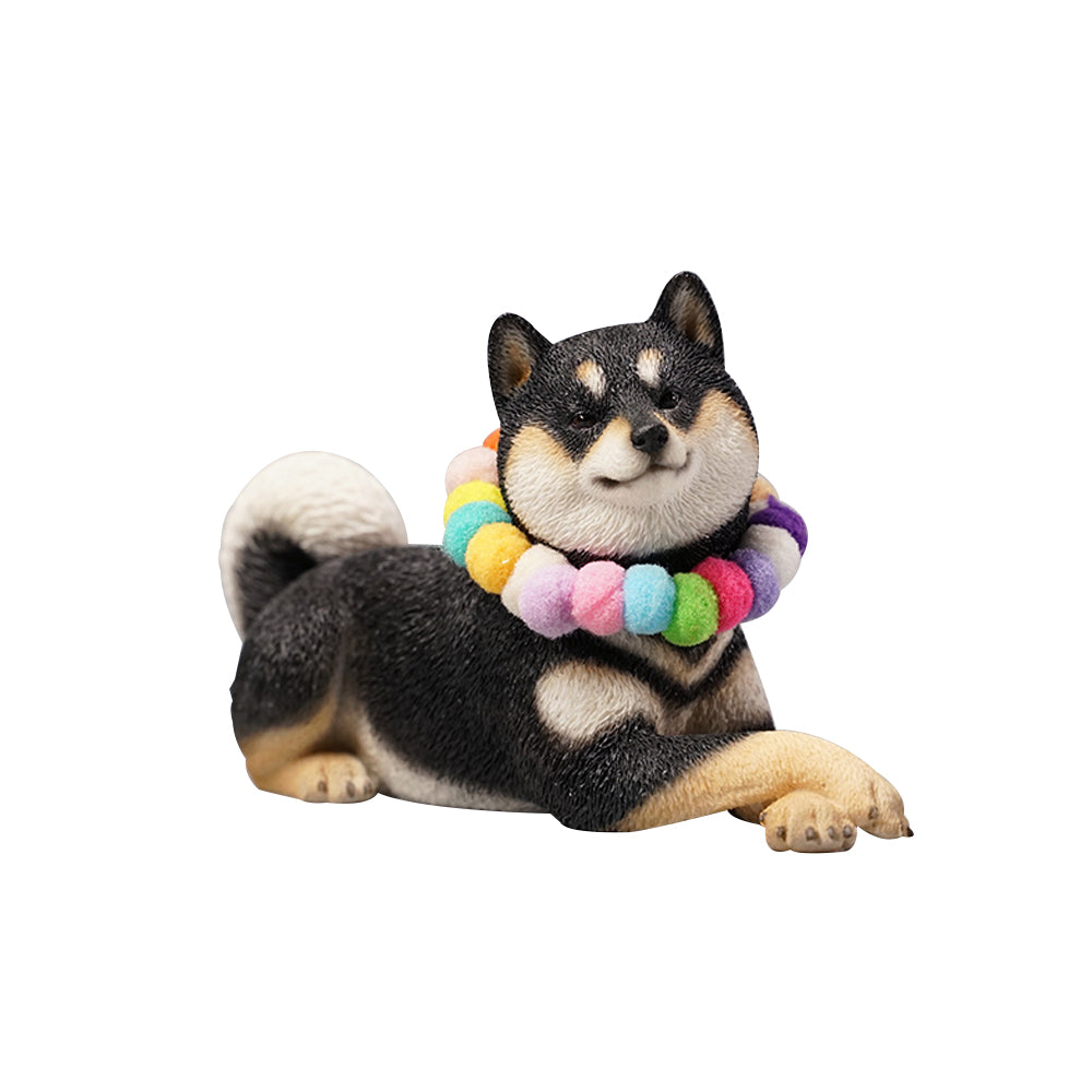 JXK066 Shiba Inu Dog Statue, Statue of Lying Dog Figurine, Gift for Shiba Inu Lover from JXK Studio