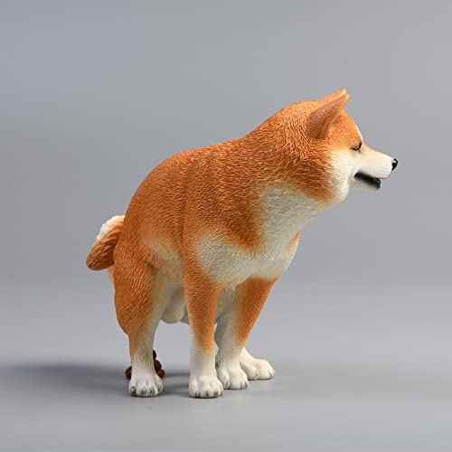 JXK053 Shiba Inu Pooping Dog Statue, Resin Dog Figurine Gift for Dog Lovers from JXK Studio