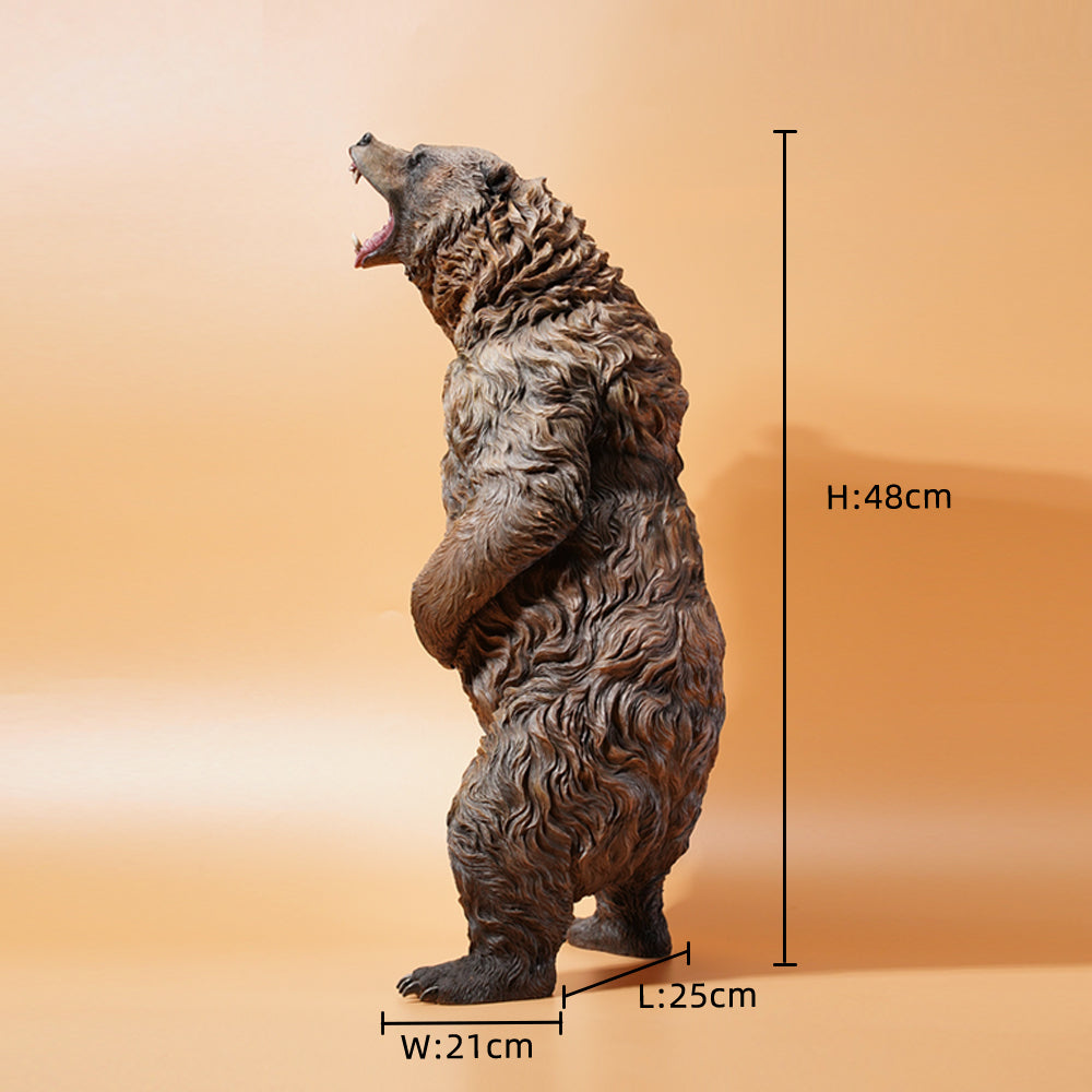 JXK133 Standing brown bear statue, gifts for Animal Lovers from JXK Studio