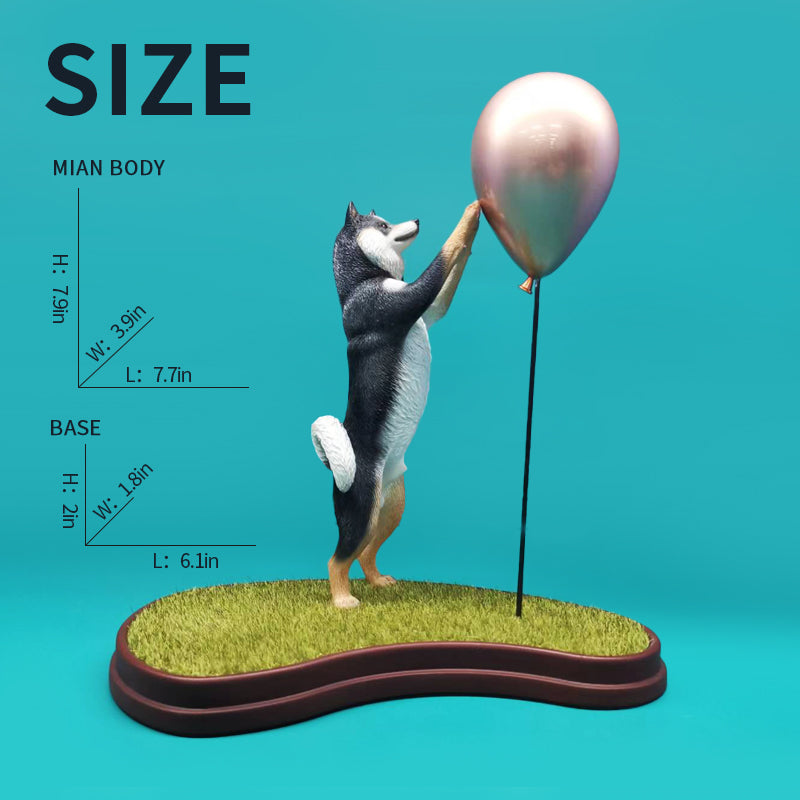 JXK157 Shiba Inu Hundestatue, Hundefigur als Geschenk für Shiba Inu Liebhaber von JXK Studio