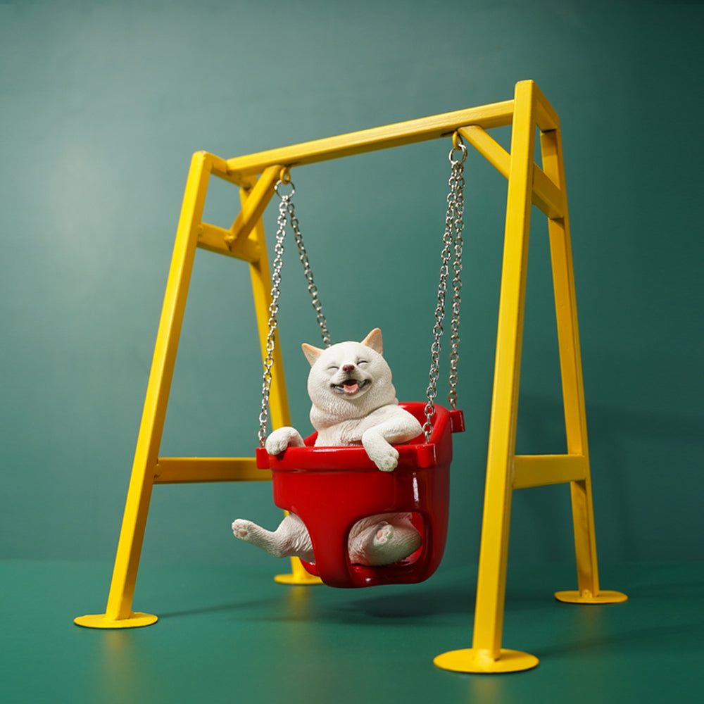 JXK118 Shiba Inu Decor, Lovely Shiba Inu Sitting On the Swing, Gift for Shiba Inu Lover from JXK Studio