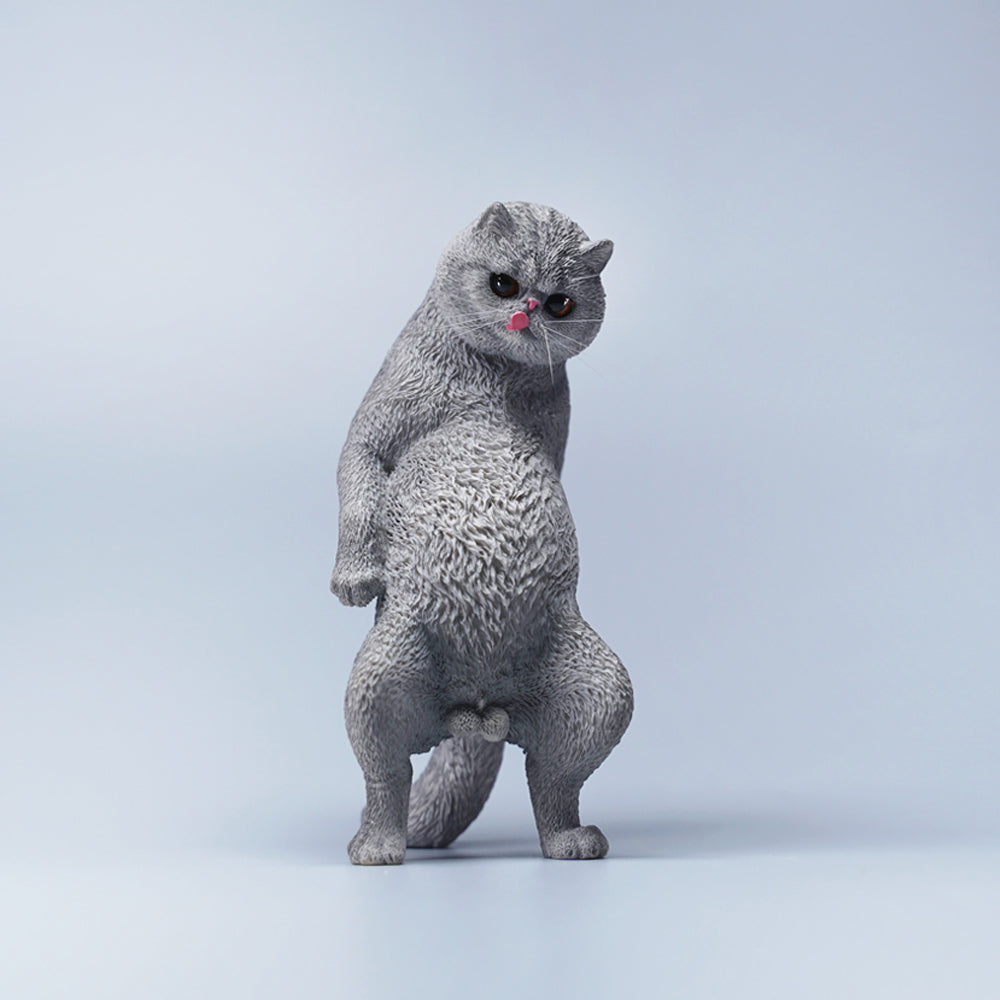 JXK088 Hippie-Katze stehend Katzenstatue, Geschenk für Katzenliebhaber von JXK Studio
