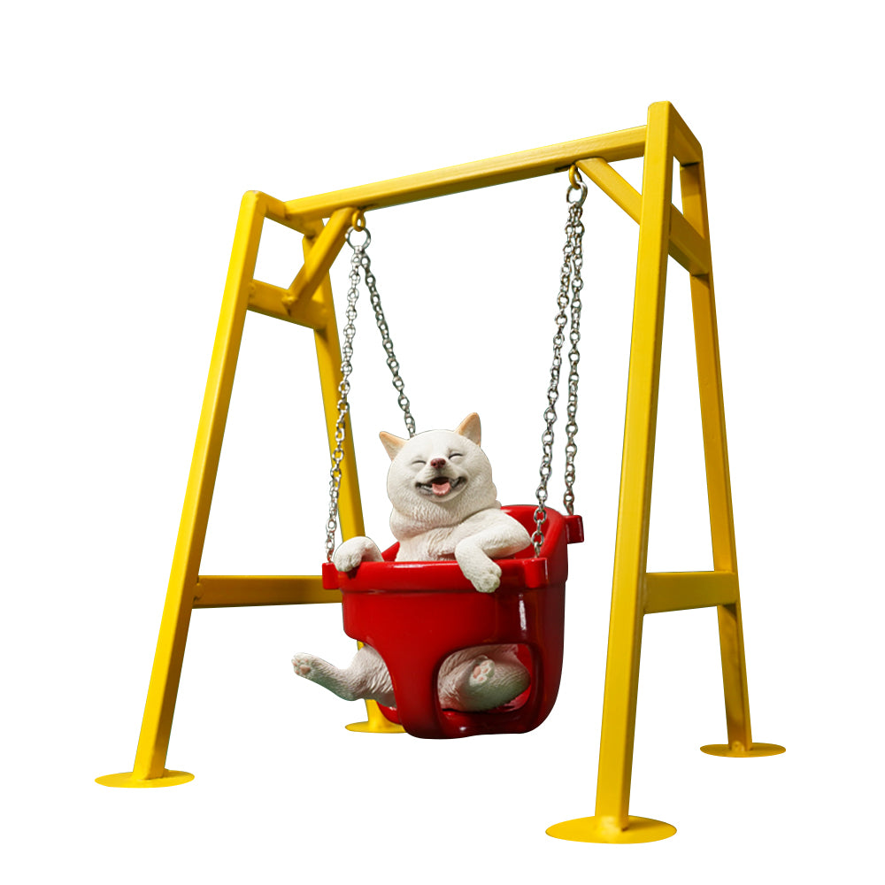 JXK118 Shiba Inu Decor, Lovely Shiba Inu Sitting On the Swing, Gift for Shiba Inu Lover from JXK Studio