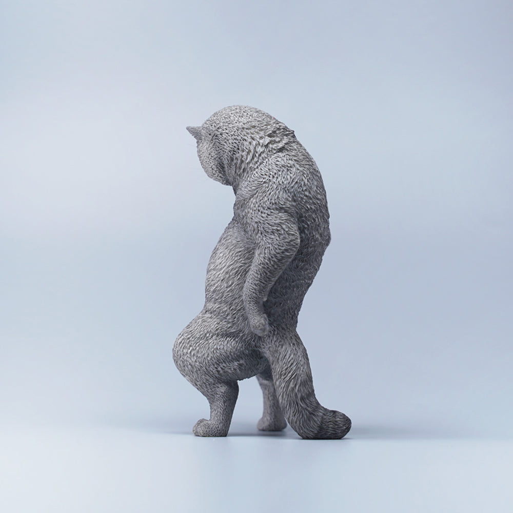 JXK088 Hippie-Katze stehend Katzenstatue, Geschenk für Katzenliebhaber von JXK Studio