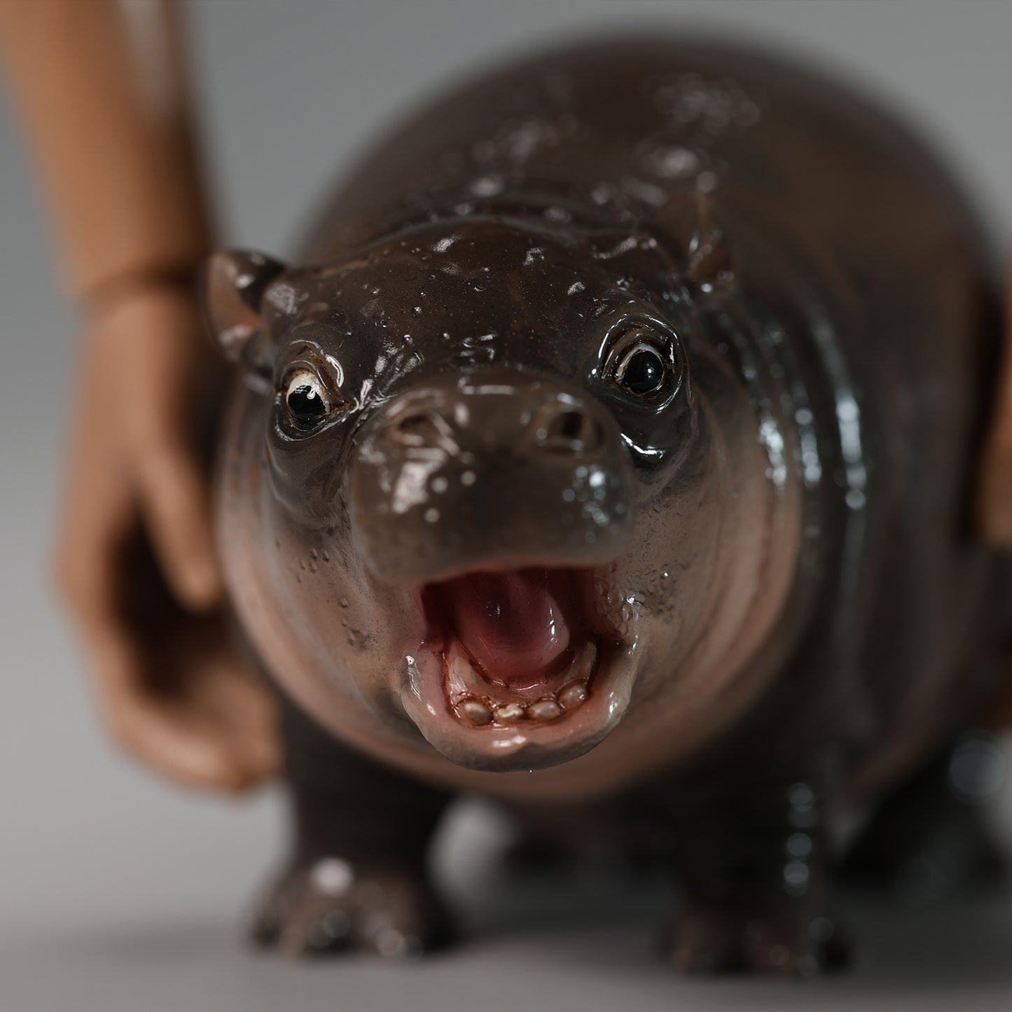 JXK256 Hippo Statue for Home Decor Baby Hippo Figurine Hippo Sculpture Gift for Animal Lovers
