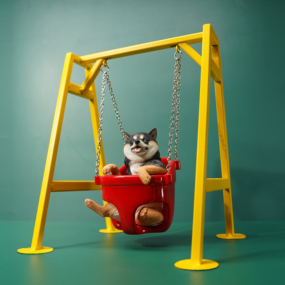 JXK118 Shiba Inu Decor, Lovely Shiba Inu Sitting On the Swing, Gift for Shiba Inu Lover from JXK Studio