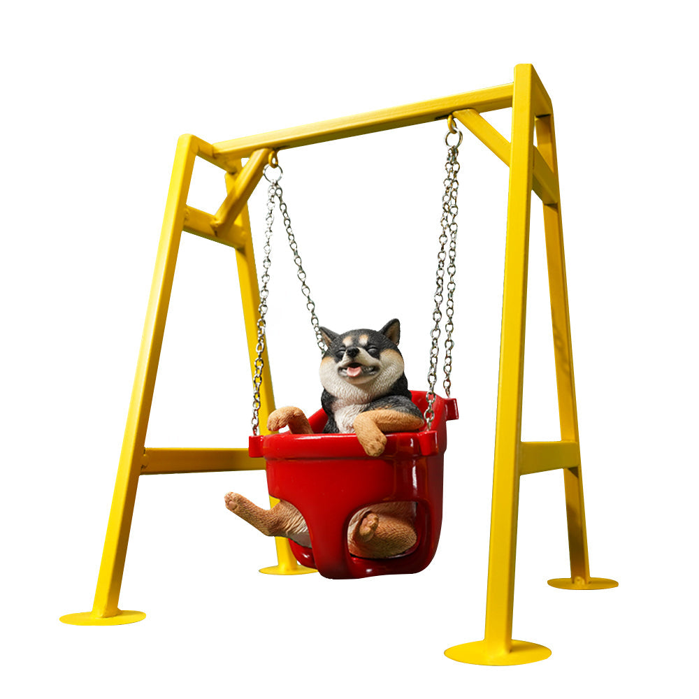 JXK118 Shiba Inu Decor, Lovely Shiba Inu Sitting On the Swing, Gift for Shiba Inu Lover from JXK Studio