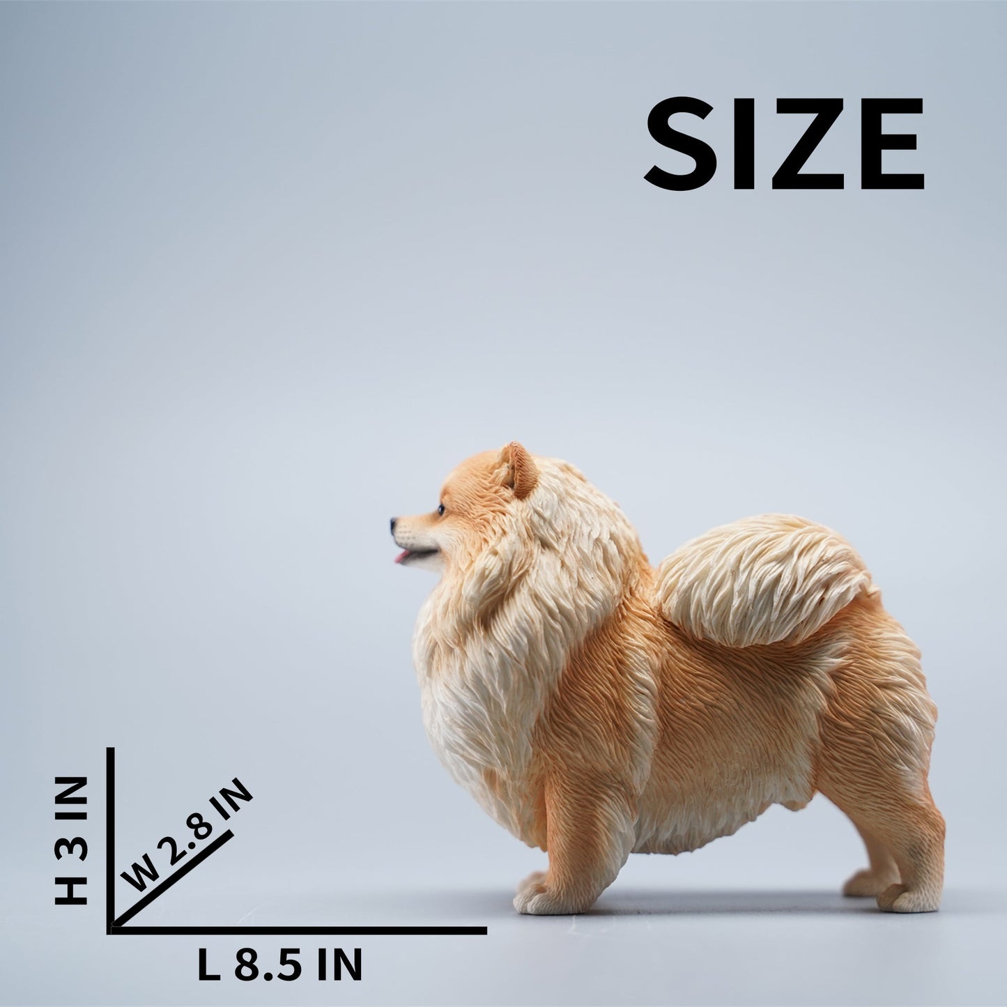JXK099 Pomeranian-Hundefigur, Hundestatue als Geschenk für Hundeliebhaber von JXK Studio