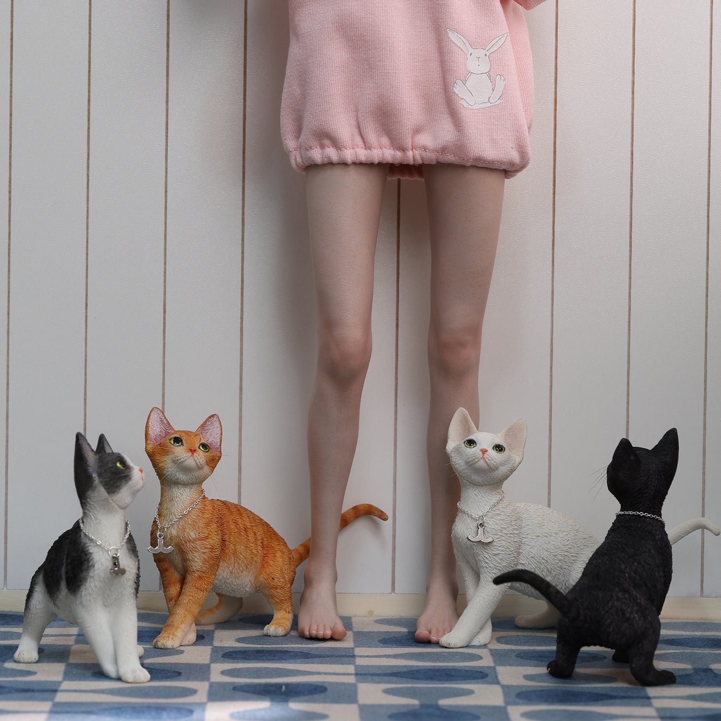 JXK246 1/6 Scale Devon Rex Cat Figurine V4 from JXK Studio