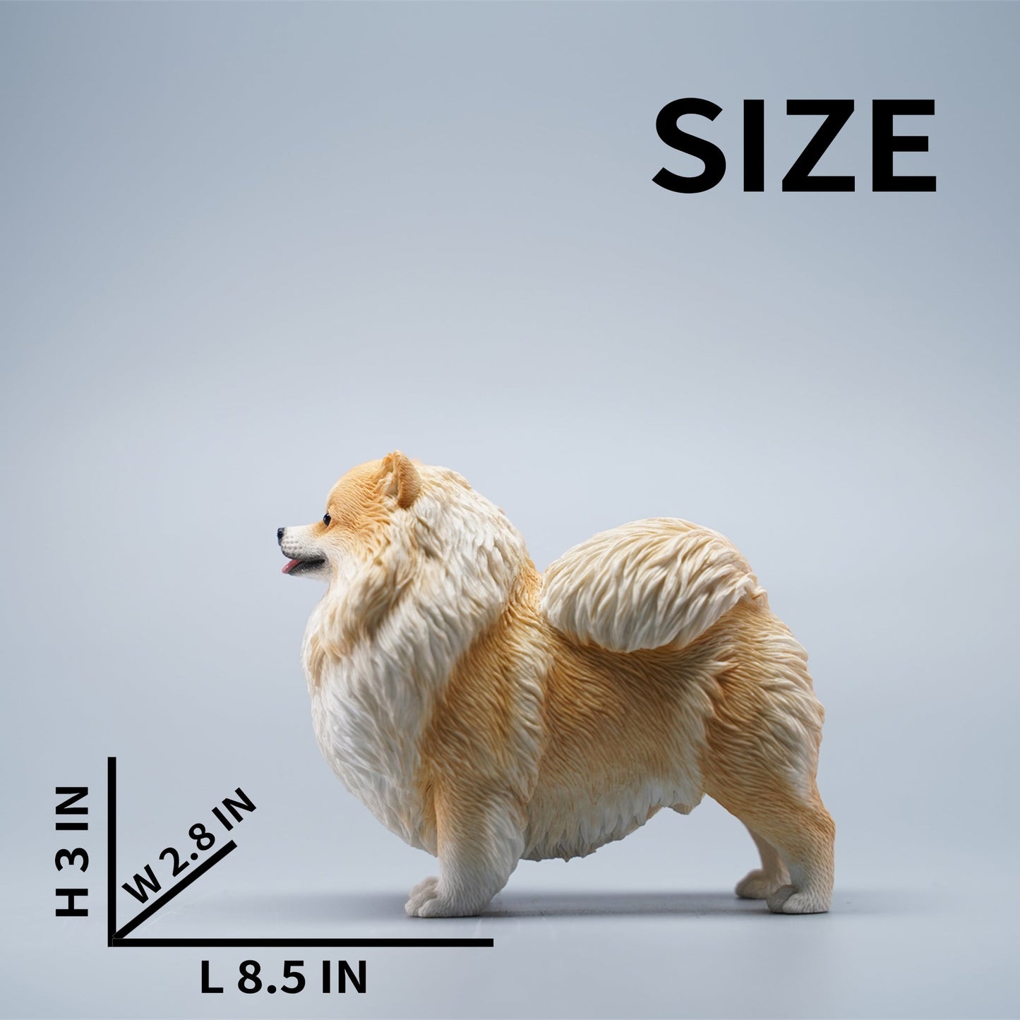 JXK099 Pomeranian-Hundefigur, Hundestatue als Geschenk für Hundeliebhaber von JXK Studio