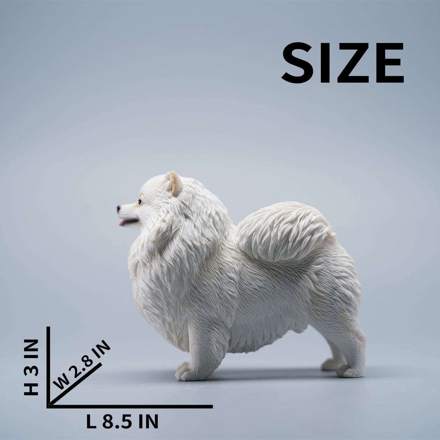 JXK099 Pomeranian-Hundefigur, Hundestatue als Geschenk für Hundeliebhaber von JXK Studio