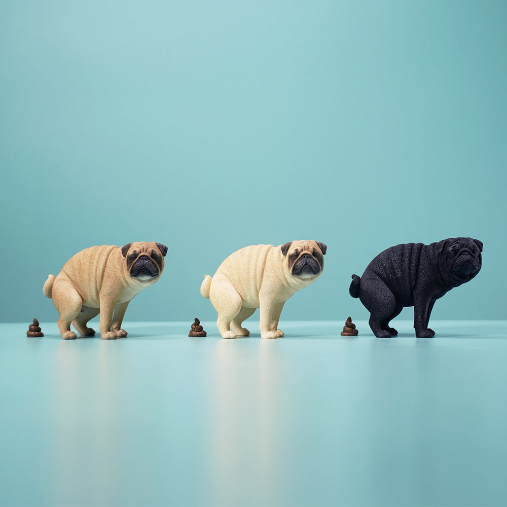 JXK122 Mopswelpe beim Kacken, Hundedekoration für Hundeliebhaber von JXK Studio