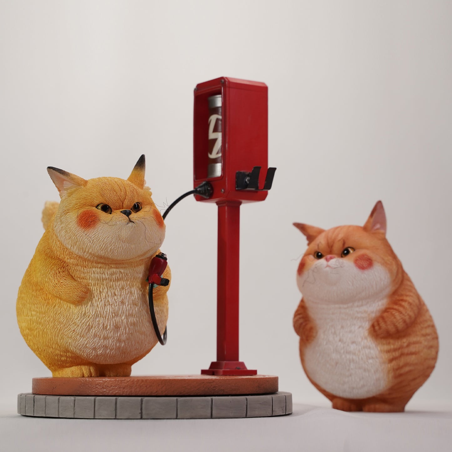 JXK253 Pikacat Figurine with LED Charging Station Home Decoration Unique Collectible Gift for Pokemon & Cat Lovers