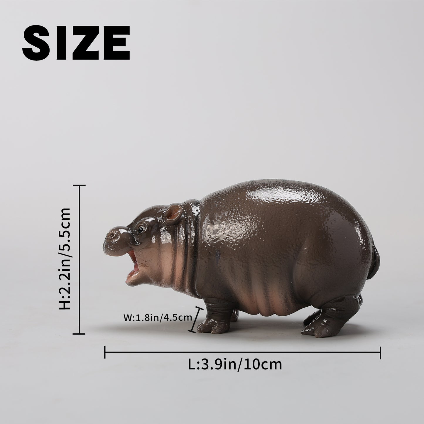 JXK256 Hippo Statue for Home Decor Baby Hippo Figurine Hippo Sculpture Gift for Animal Lovers