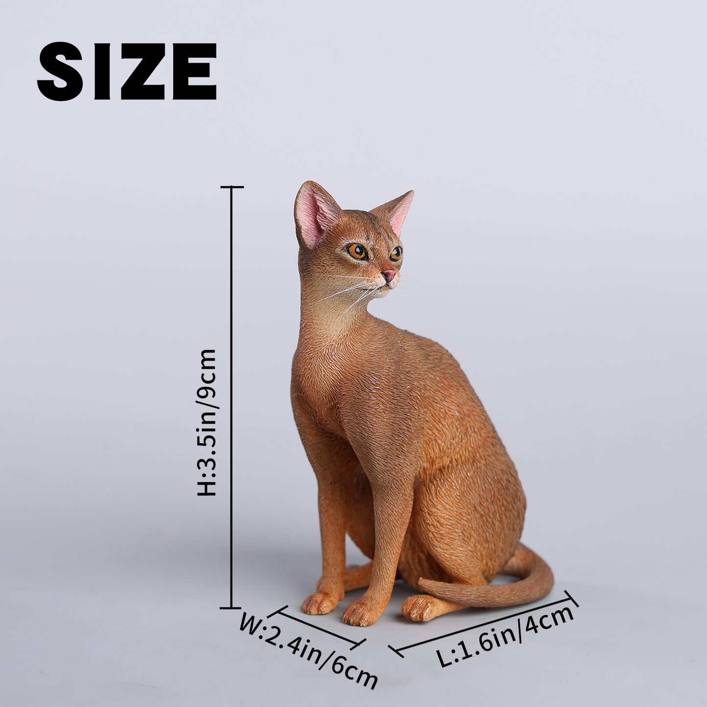 JXK248 JXK Studio Abessinierkatzen-Figur, Katzenstatue aus Kunstharz