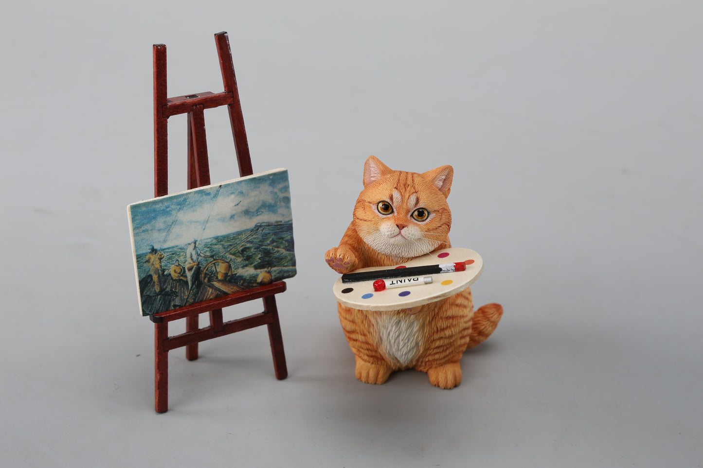 JXK261 Vorbestellung einer Saiten spielenden Katzenfigur von JXK Studio