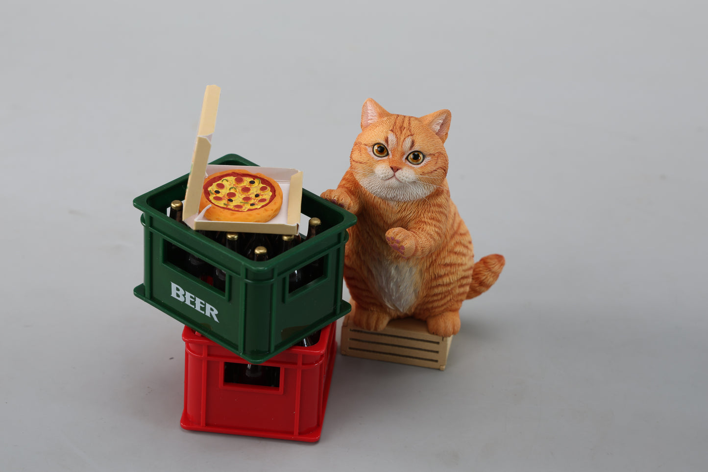 JXK261 Vorbestellung einer Saiten spielenden Katzenfigur von JXK Studio