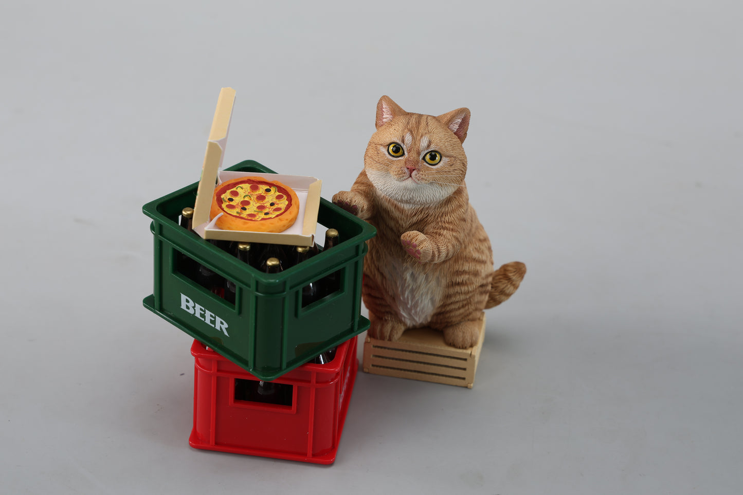 JXK261 Vorbestellung einer Saiten spielenden Katzenfigur von JXK Studio