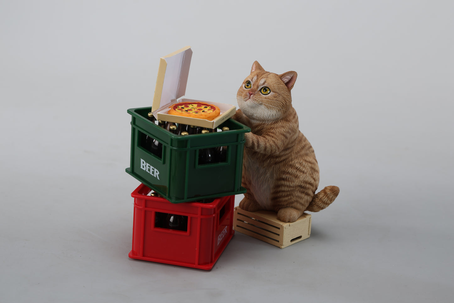 JXK261 Vorbestellung einer Saiten spielenden Katzenfigur von JXK Studio