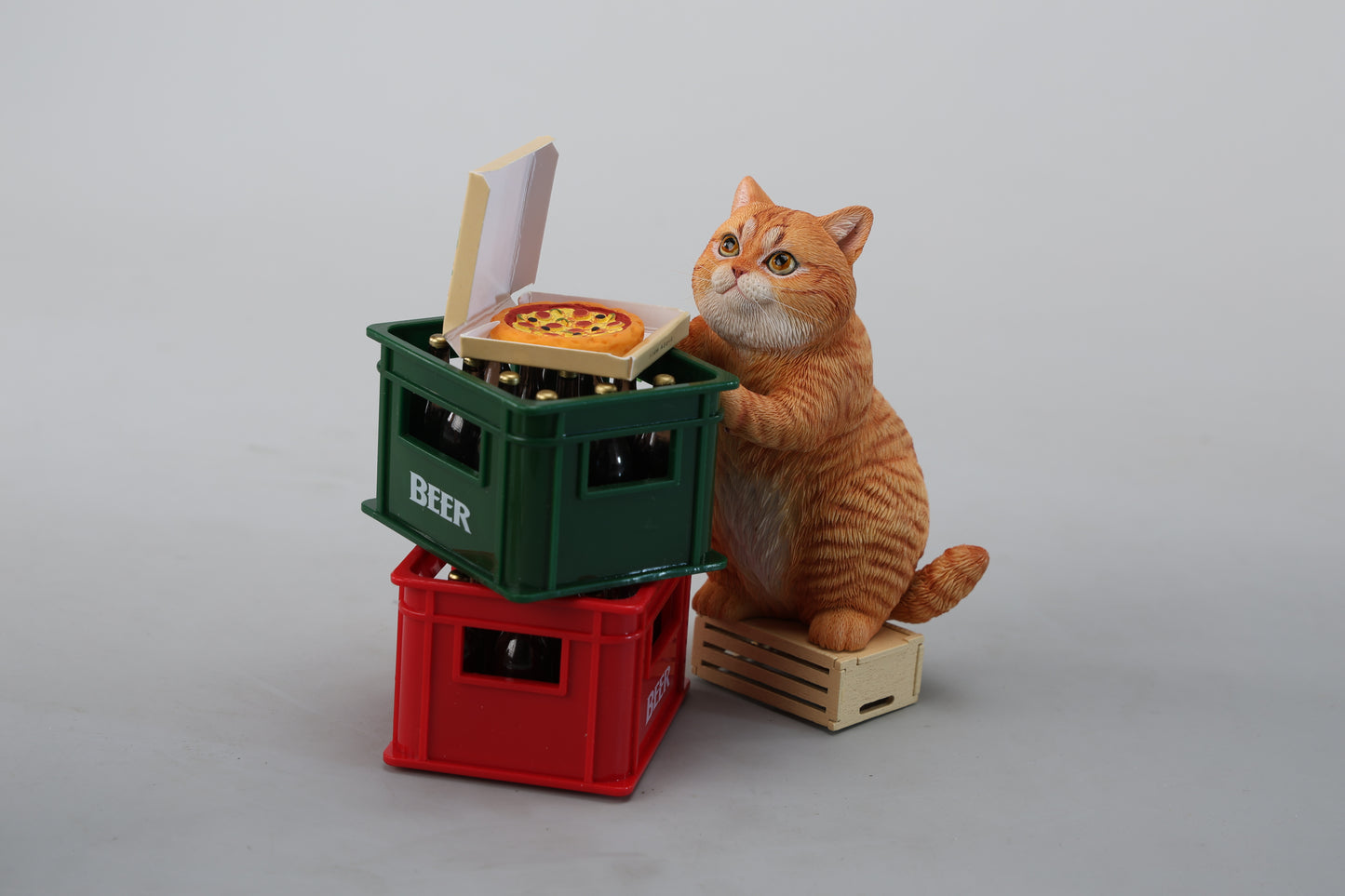 JXK261 Vorbestellung einer Saiten spielenden Katzenfigur von JXK Studio