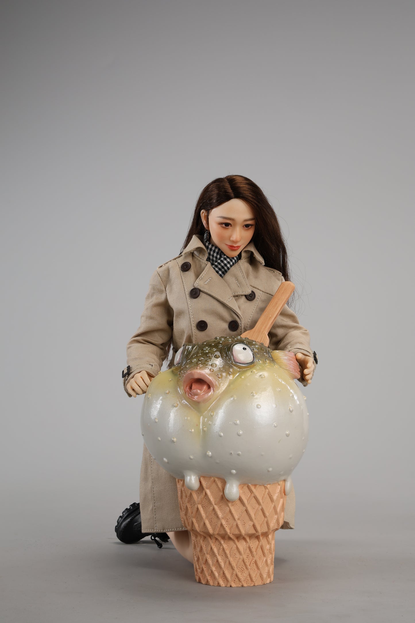 JXK266 Pre-Order Pufferfish lce Cream Figurine from JXK Studio