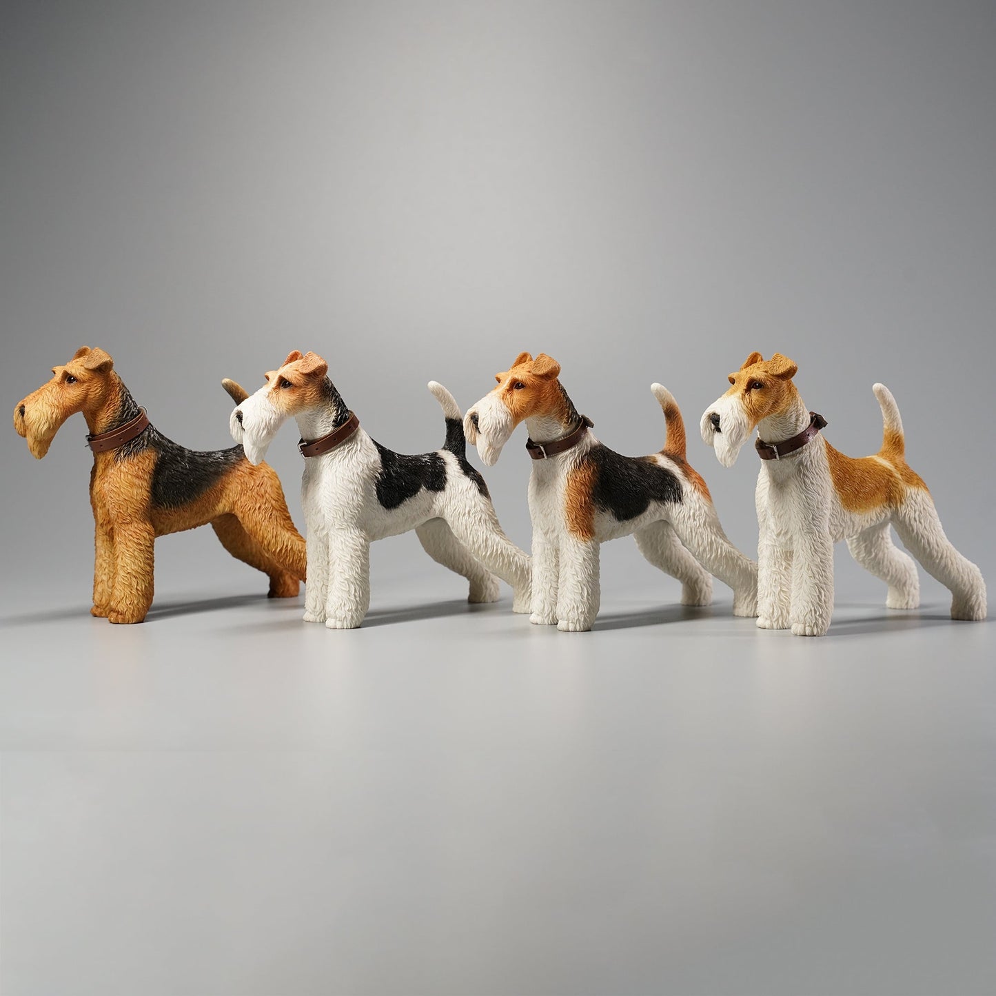 JXK068 Foxhound Terrier dog statue resin dog figurine for dog lovers from JXK Studio