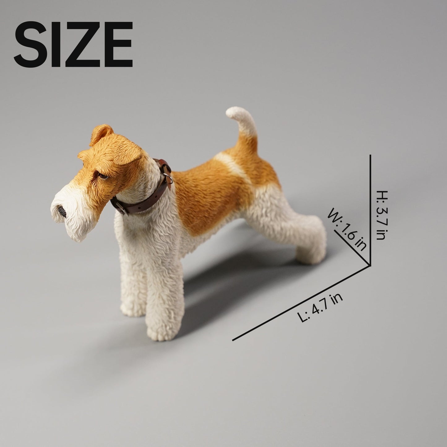 JXK068 Foxhound Terrier dog statue resin dog figurine for dog lovers from JXK Studio