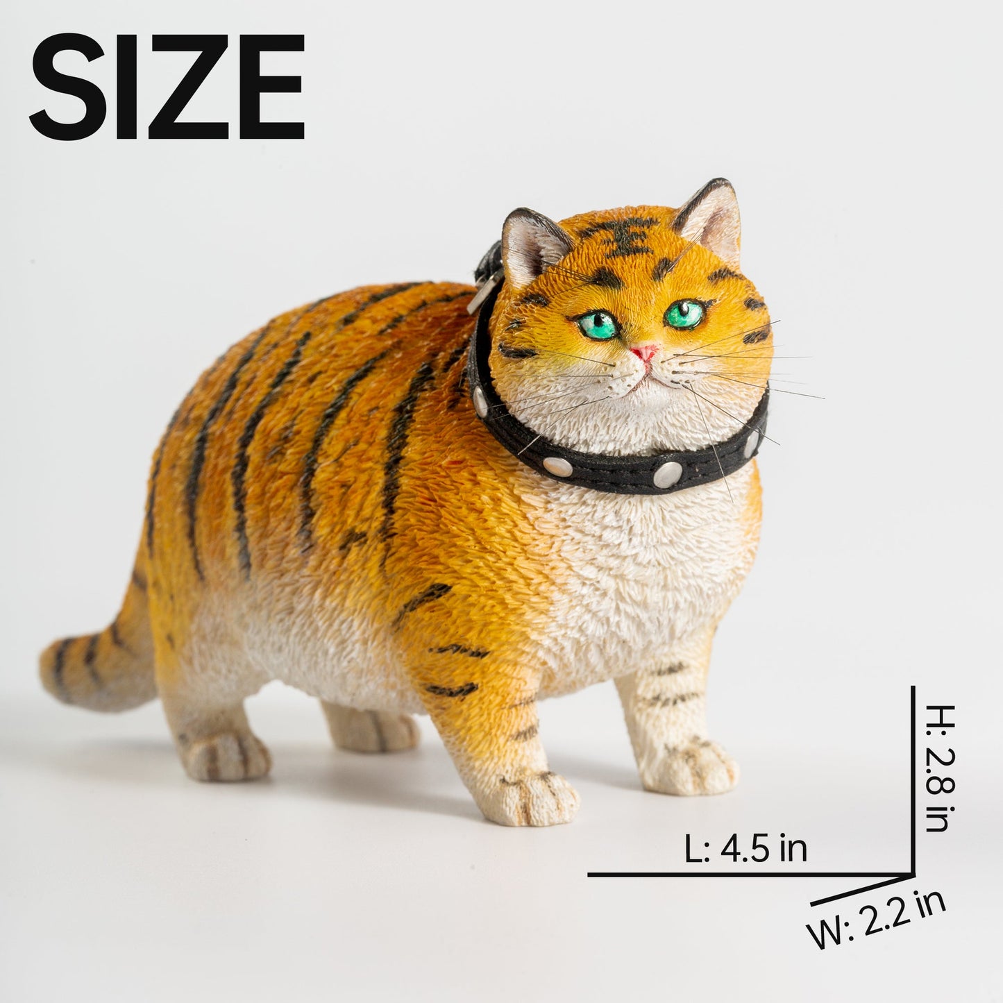 JXK104 Fette Katzenfigur, Katzenstatue aus Kunstharz für die Wohnzimmerdekoration, Katzengeschenke für Katzenliebhaber von JXK Studio