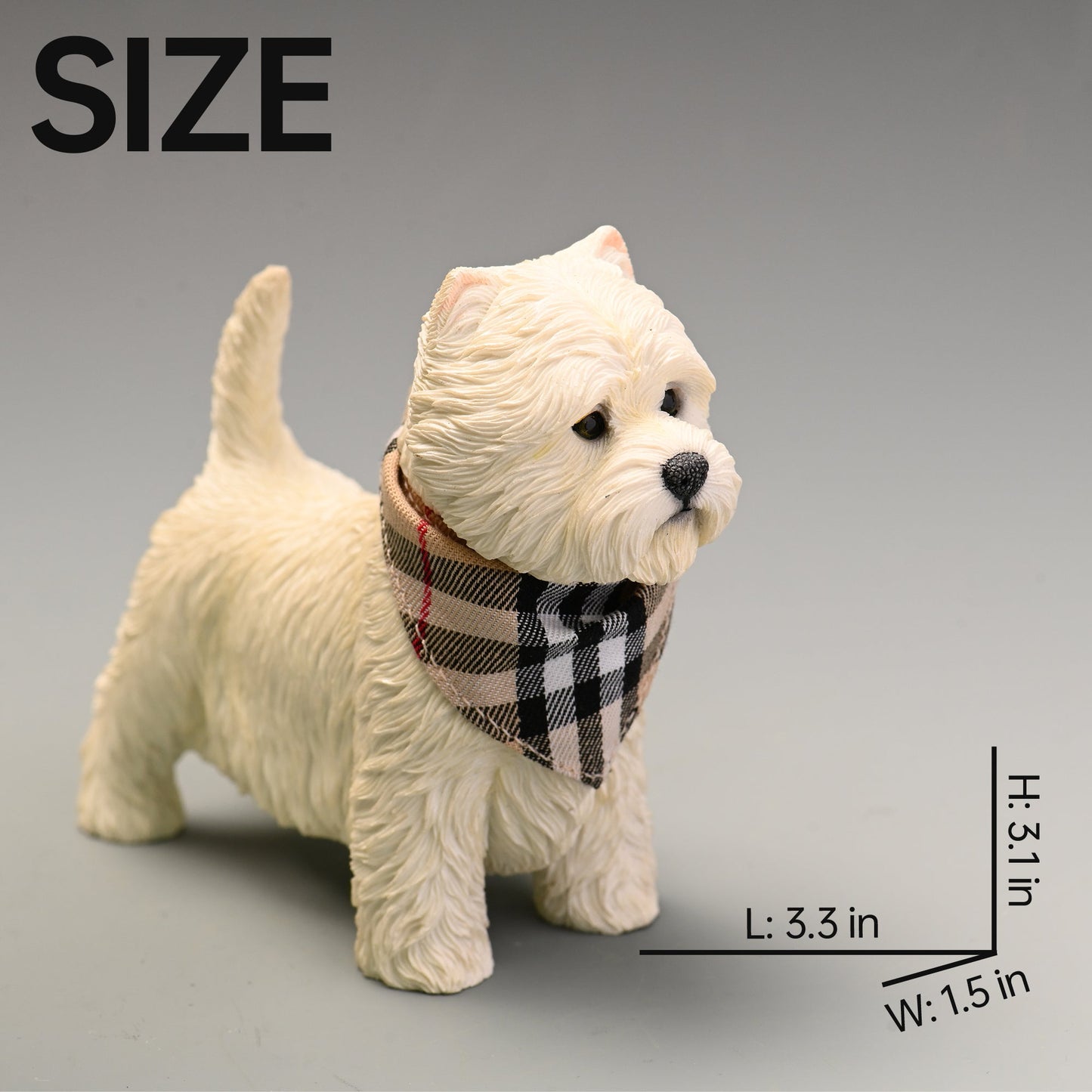 JXK108 West highland terrier dog figurine, dog statue gift for dog lover from JXK Studio
