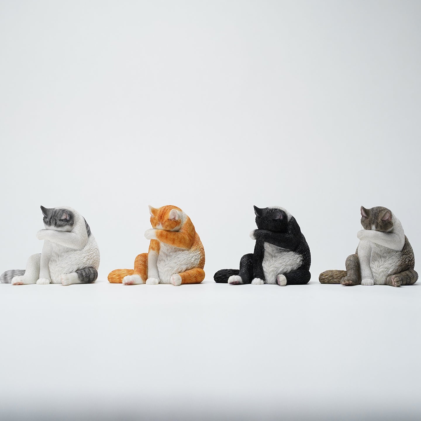 JXK117 Katzenfigur, Katzenstatue aus Kunstharz für Bücherregal-Dekor, ästhetische Geschenke für Katzenliebhaber von JXK Studio