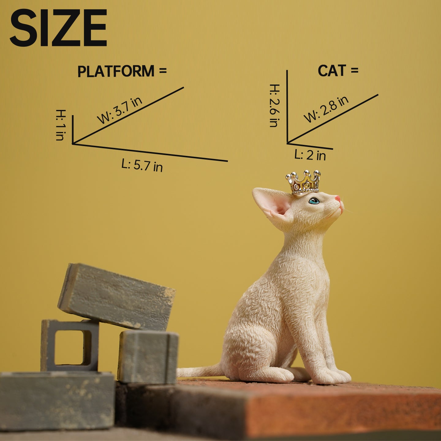 JXK123 Devon Cat figurine that heal hearts, cat statue gift for cat loves from JXK Studio