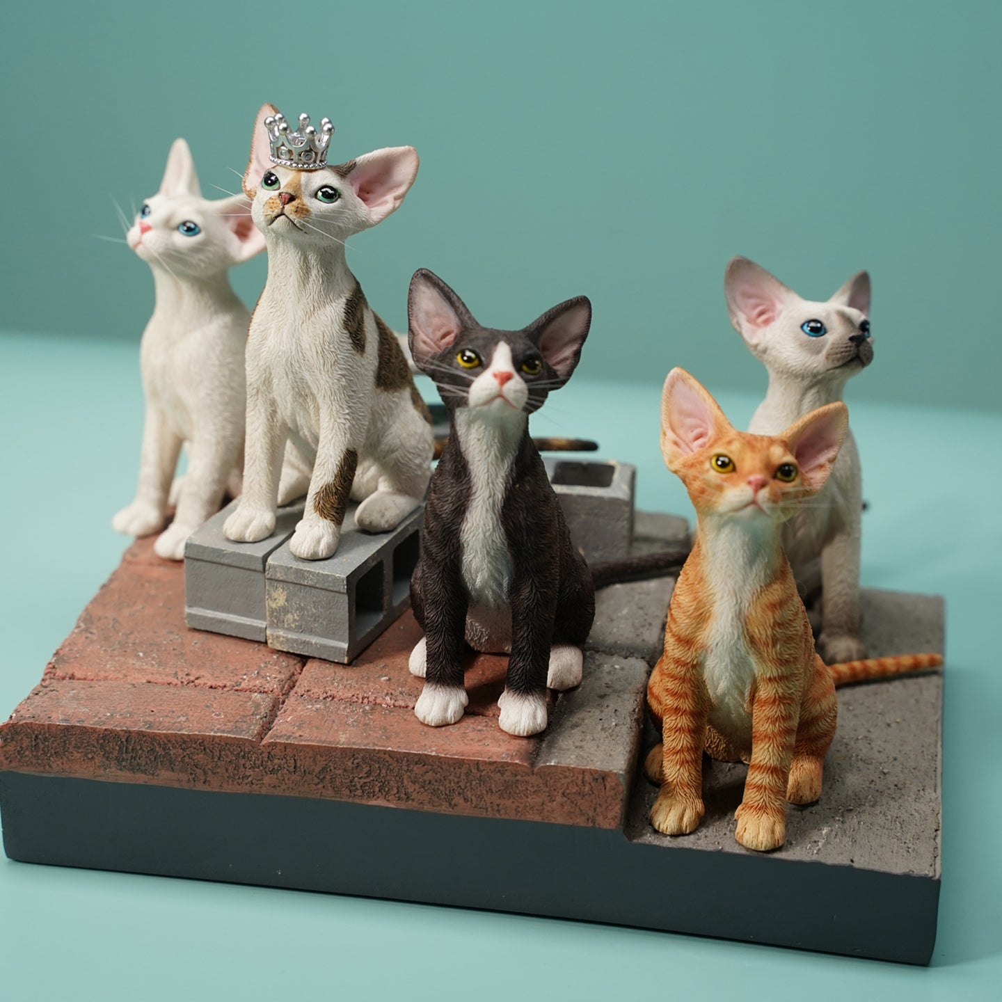 JXK123 Devon Cat figurine that heal hearts, cat statue gift for cat loves from JXK Studio