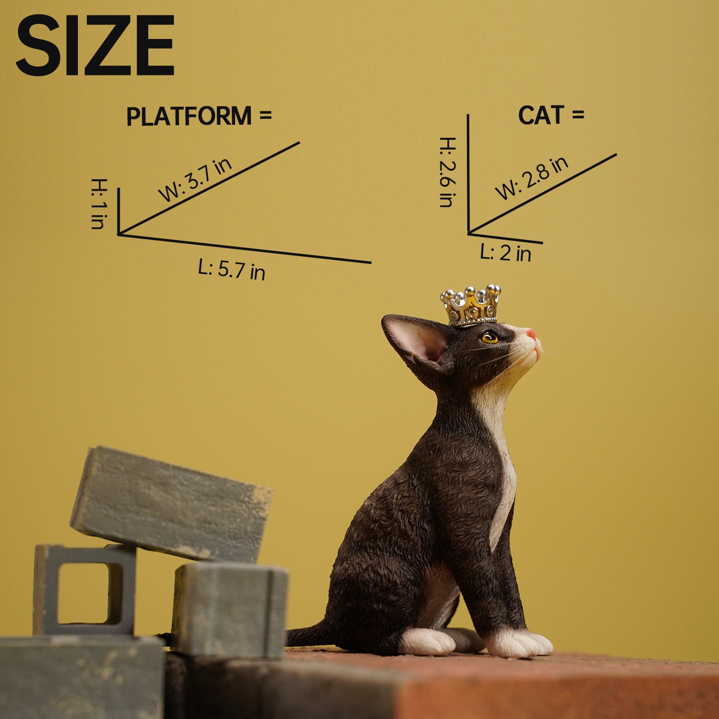 JXK123 Devon Cat figurine that heal hearts, cat statue gift for cat loves from JXK Studio