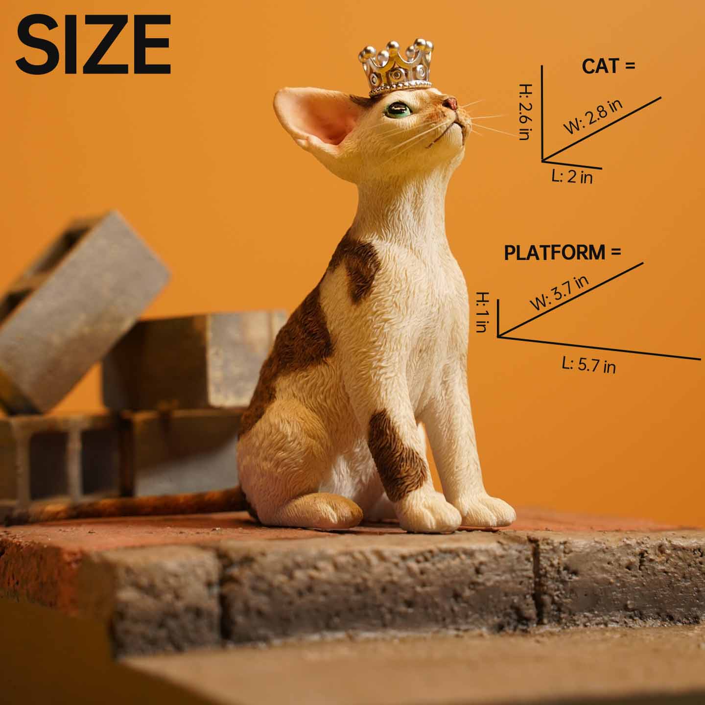 JXK123 Devon Cat figurine that heal hearts, cat statue gift for cat loves from JXK Studio