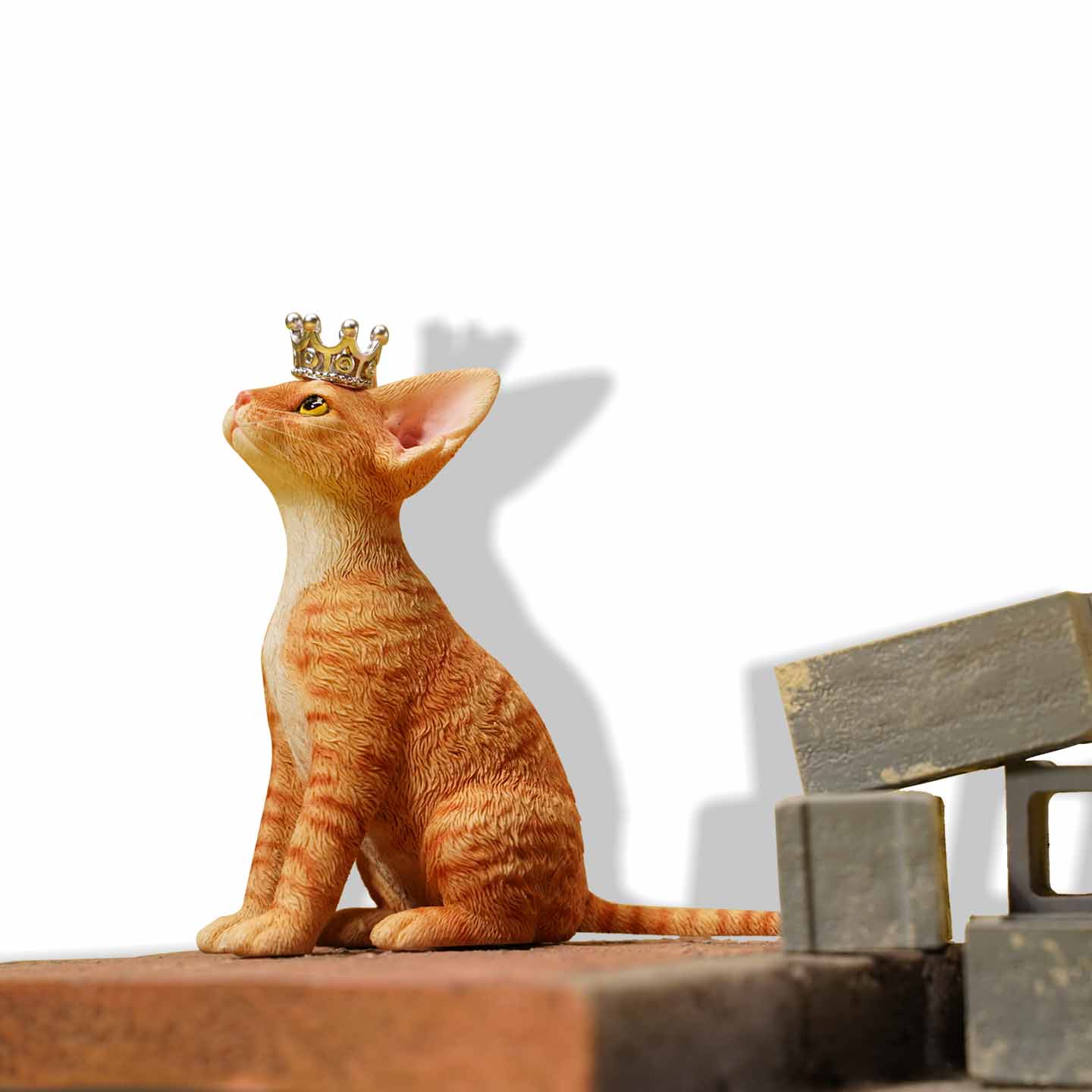 JXK123 Devon-Katze mit Krone, Geschenk für Katzenliebhaber von JXK Studio