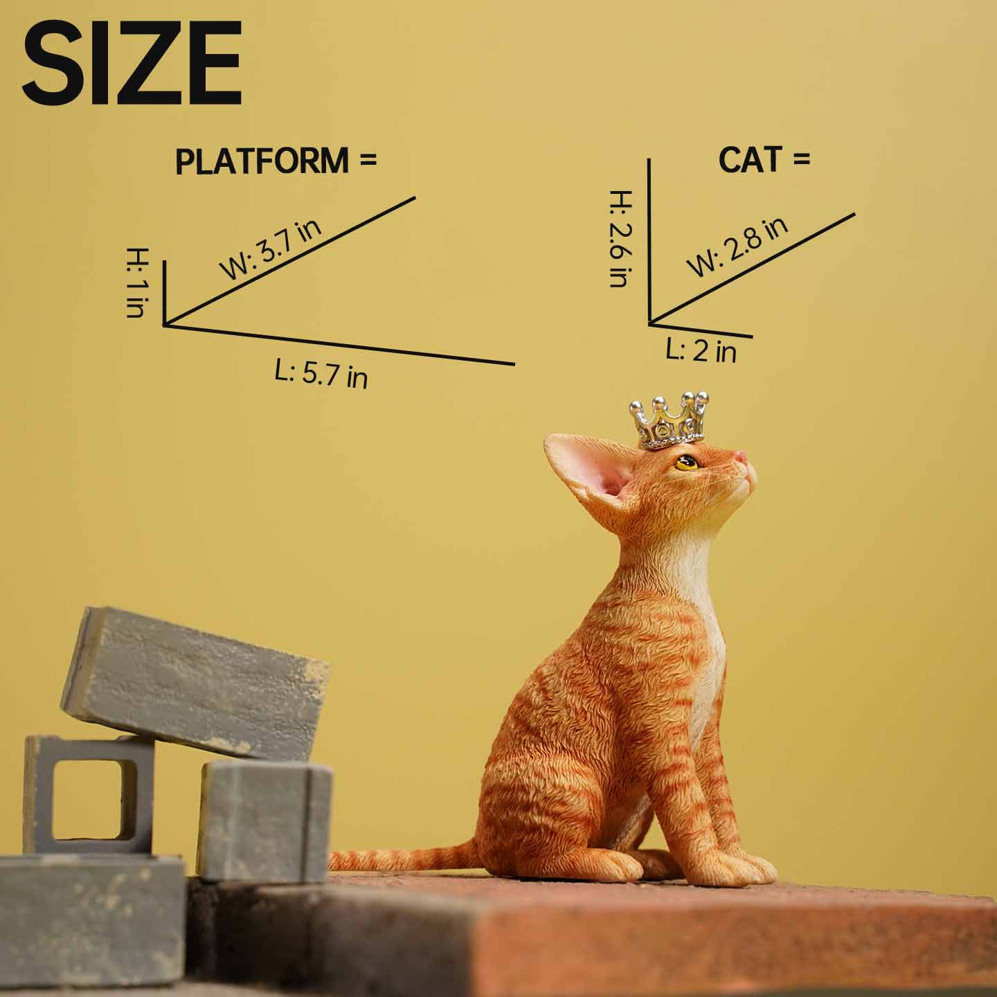 JXK123 Devon Cat figurine that heal hearts, cat statue gift for cat loves from JXK Studio