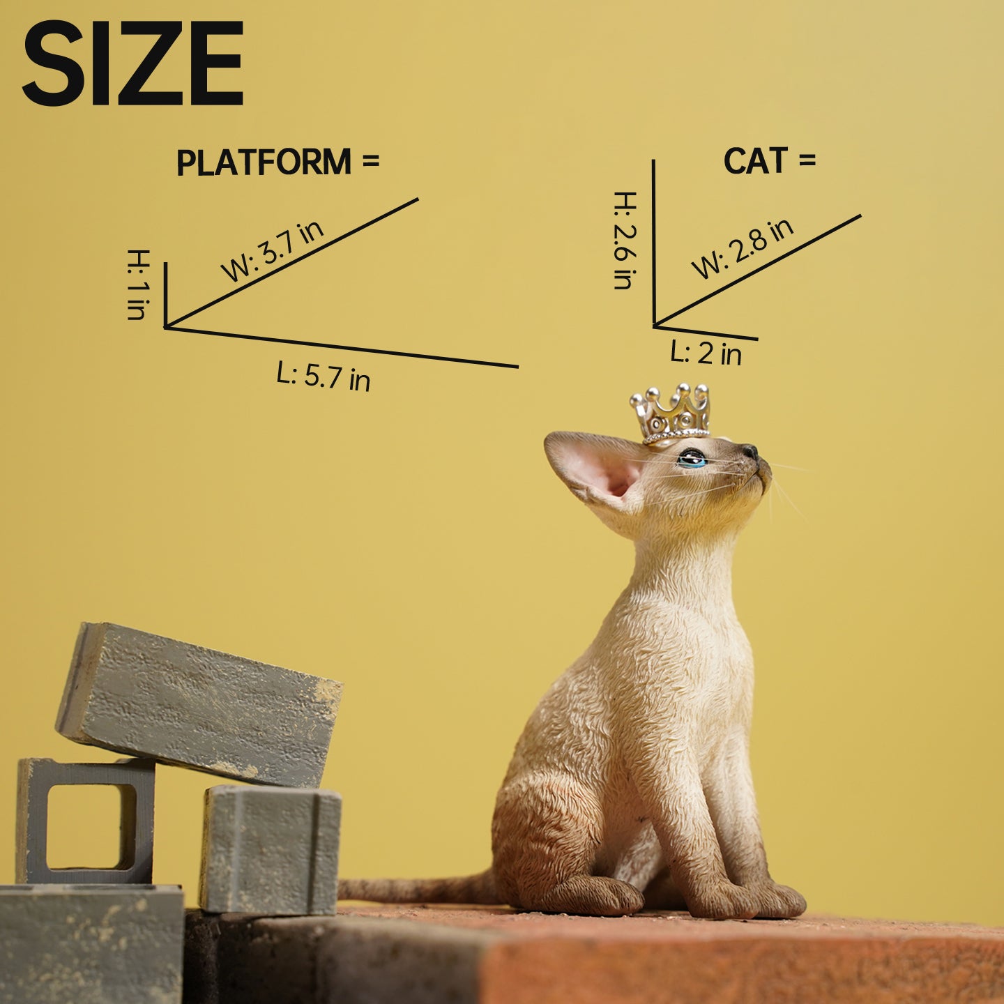 JXK123 Devon-Katze mit Krone, Geschenk für Katzenliebhaber von JXK Studio