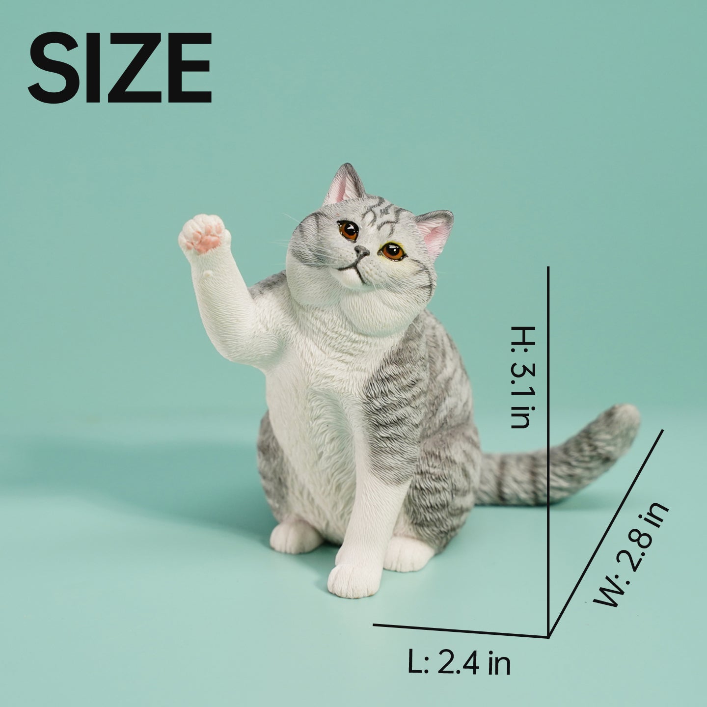JXK127 Britisch Kurzhaar-Katzenfigur, Katzenstatue, Geschenk für Katzenliebhaber von JXK Studio