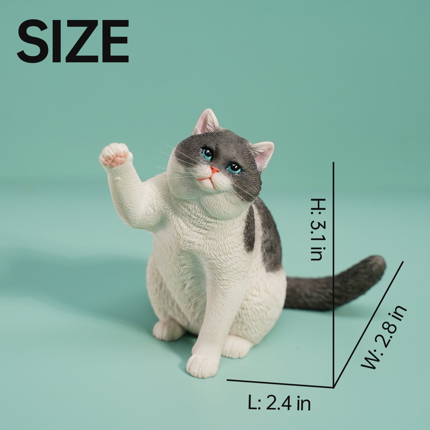 JXK127 Britisch Kurzhaar-Katzenfigur, Katzenstatue, Geschenk für Katzenliebhaber von JXK Studio