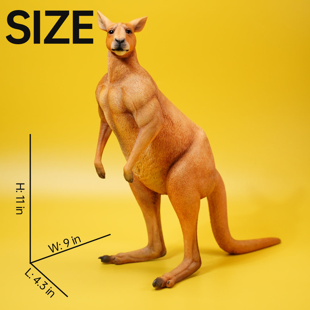 JXK136 Standing Kangaroo with Backpack, Kangaroo Statue Gift for Animal Lovers from JXK Studio