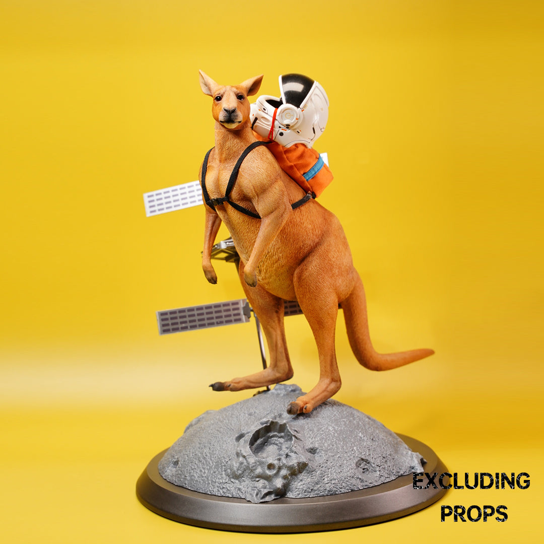 JXK136 Standing Kangaroo with Backpack, Kangaroo Statue Gift for Animal Lovers from JXK Studio