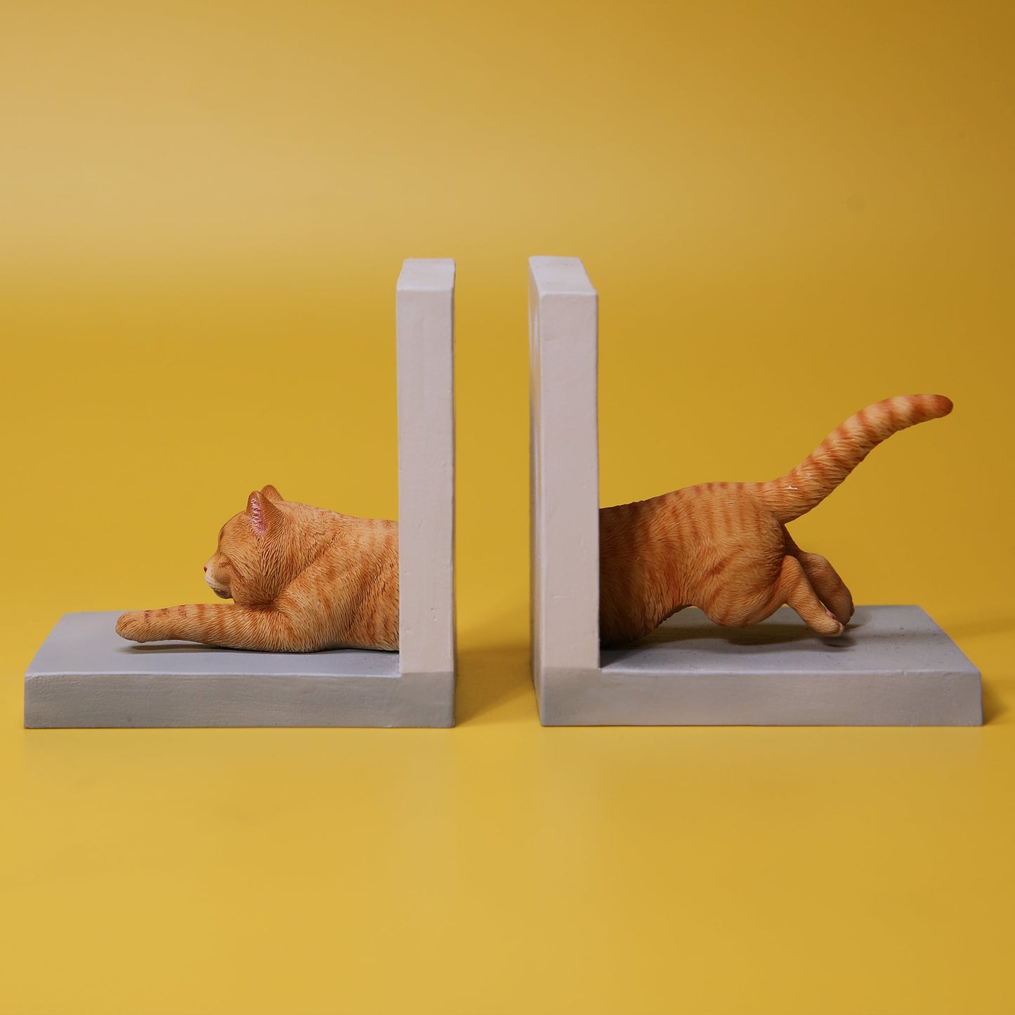 JXK137 Katzenfigur, Katzenstatue aus Kunstharz für Bücherregal-Dekor, Geschenke für Katzenliebhaber von JXK Studio