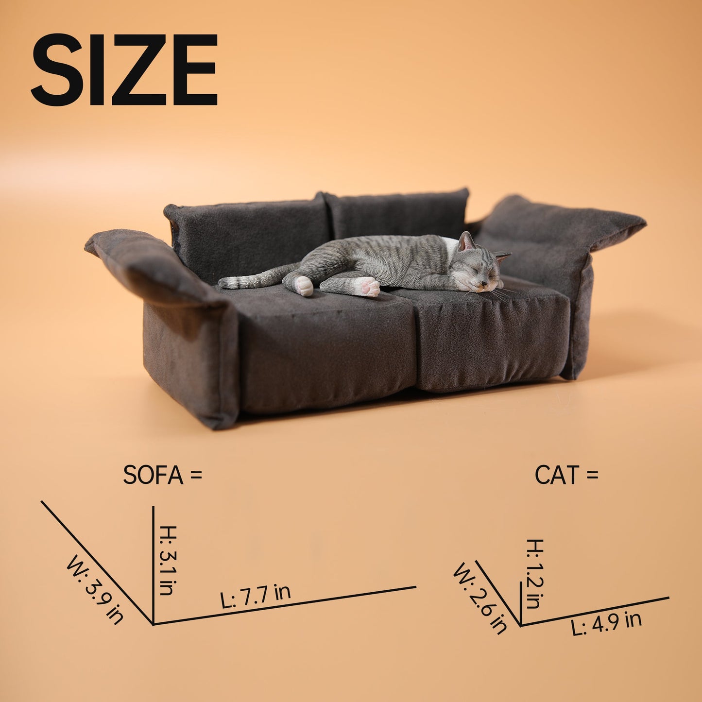 JXK142 Schlafende Katze, die Herzen heilt, Geschenk für Katzenliebhaber 4.0 von JXK Studio