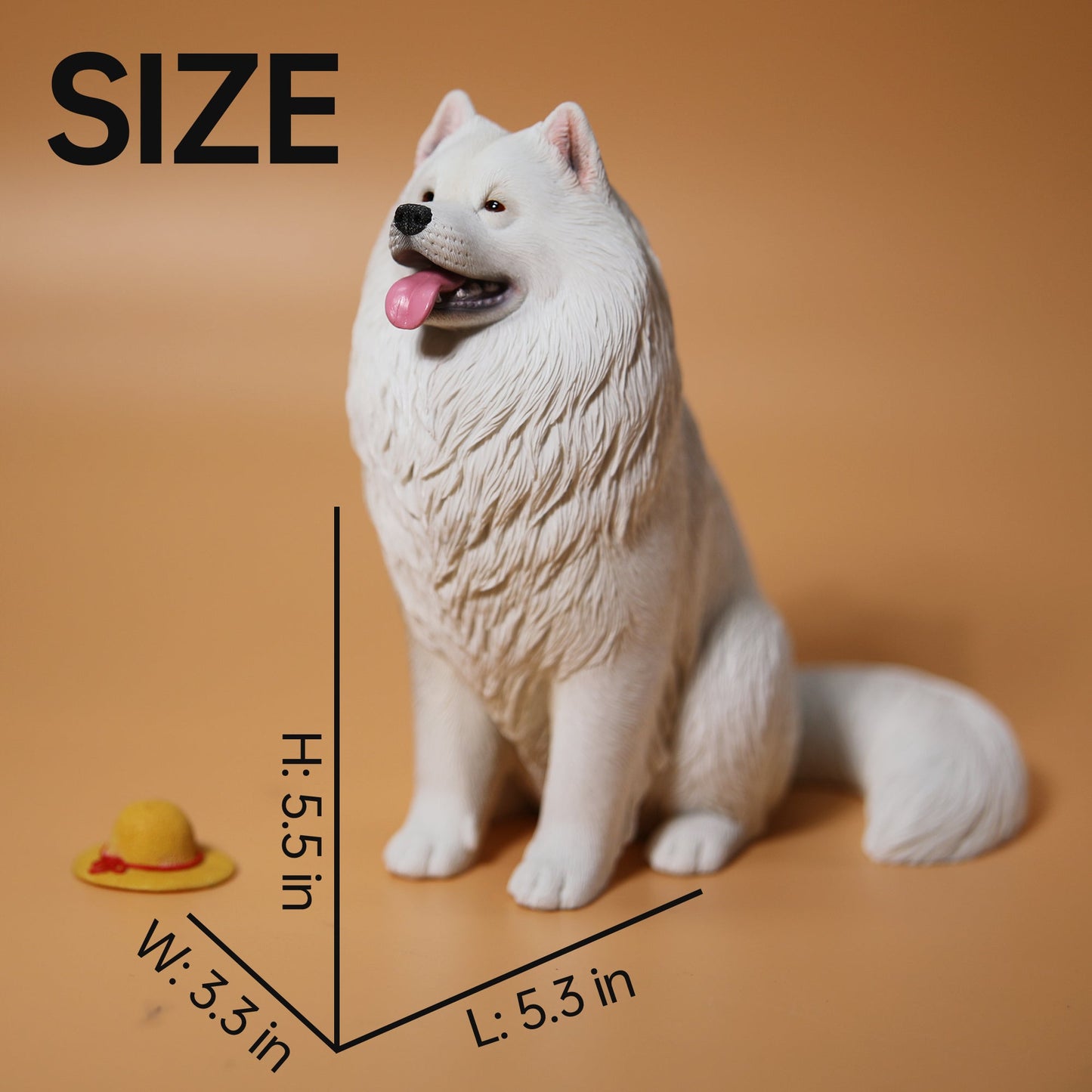 JXK143 Samoyed dog figurine dog statue gift for dog lovers from JXK Studio