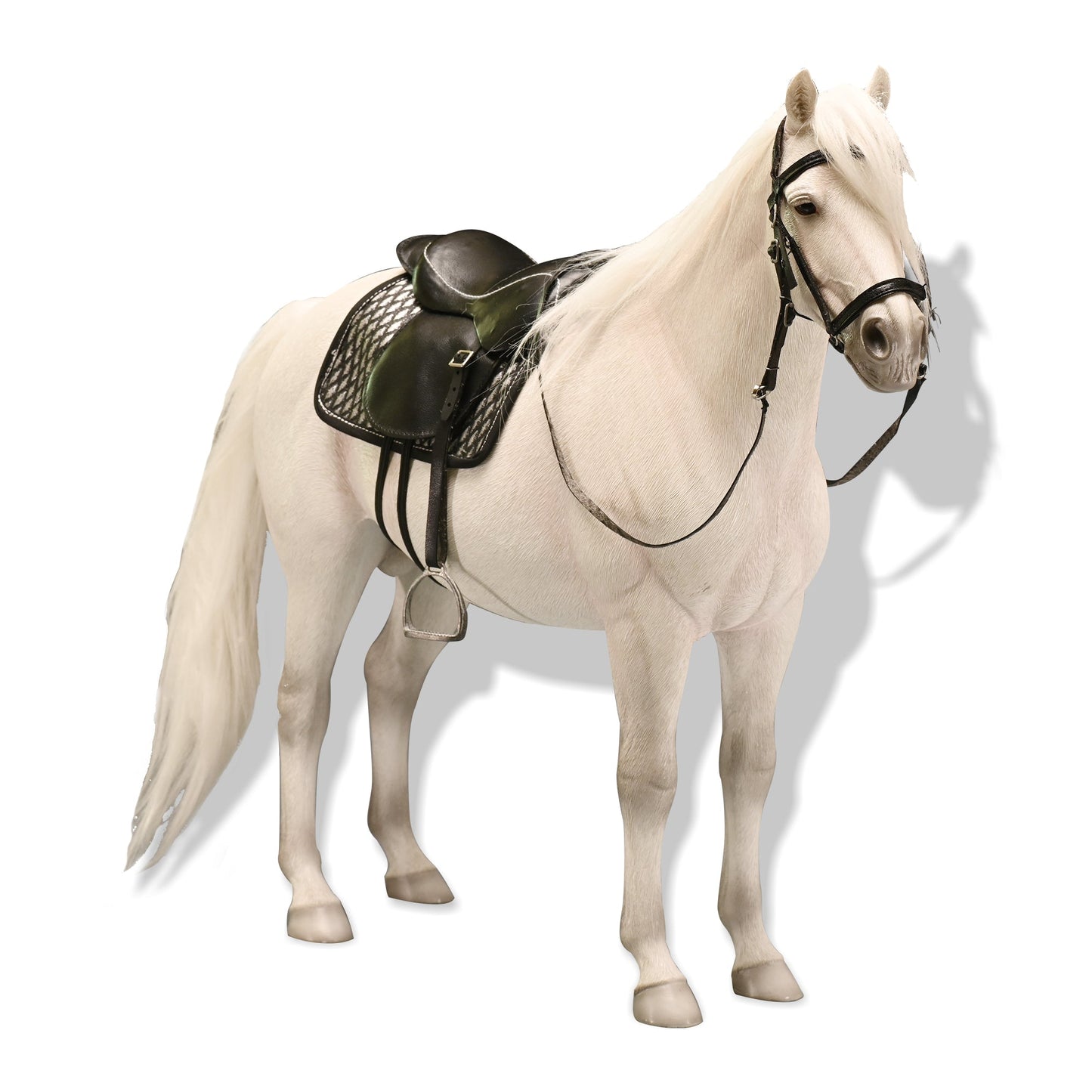 JXK145 Dutch Warmblood Horse with Saddle, Horse Statue with Intricate Details, Gift for Horse Lovers from JXK Studio