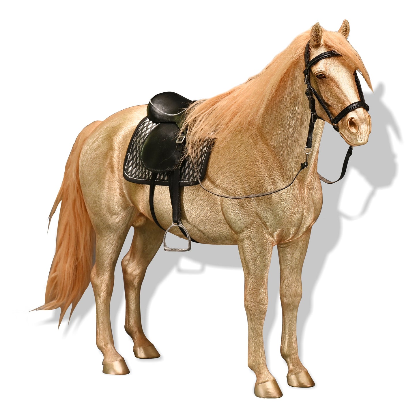 JXK145 Dutch Warmblood Horse with Saddle, Horse Statue with Intricate Details, Gift for Horse Lovers from JXK Studio
