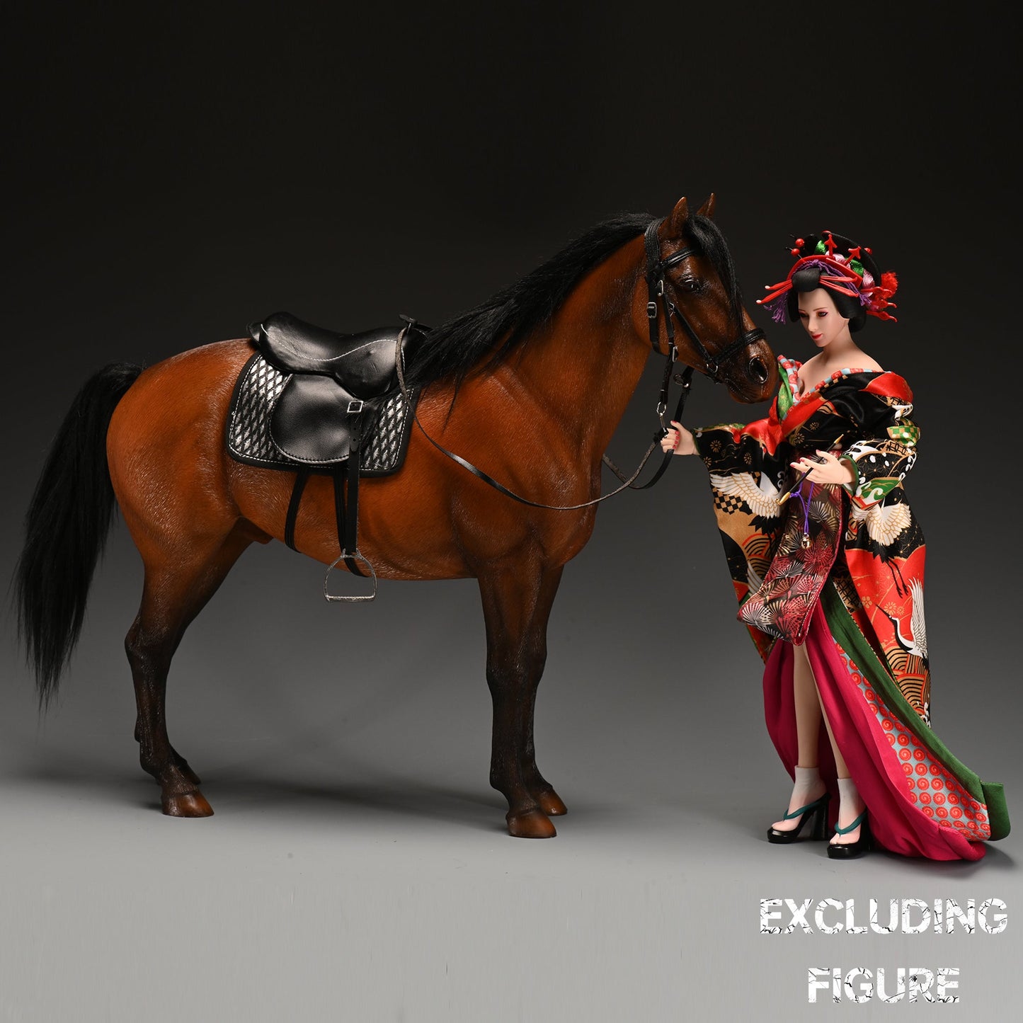 JXK145 Dutch Warmblood Horse with Saddle, Horse Statue with Intricate Details, Gift for Horse Lovers from JXK Studio