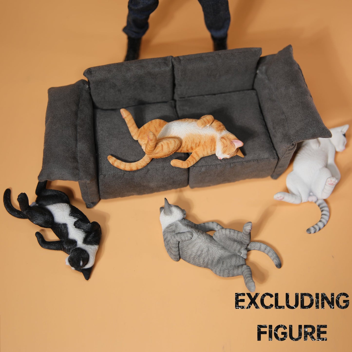 JXK152 Katzenfigur, Katzenstatue aus Kunstharz für Bücherregal-Dekor, Geschenke für Katzenliebhaber von JXK Studio
