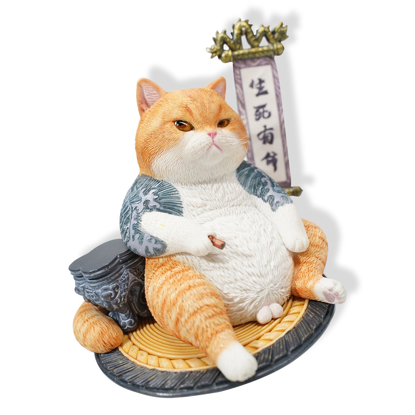 JXK158 Dicke Katze mit Tattoo, Tattoo Katze das Geschenk für Katzenliebhaber von JXK Studio